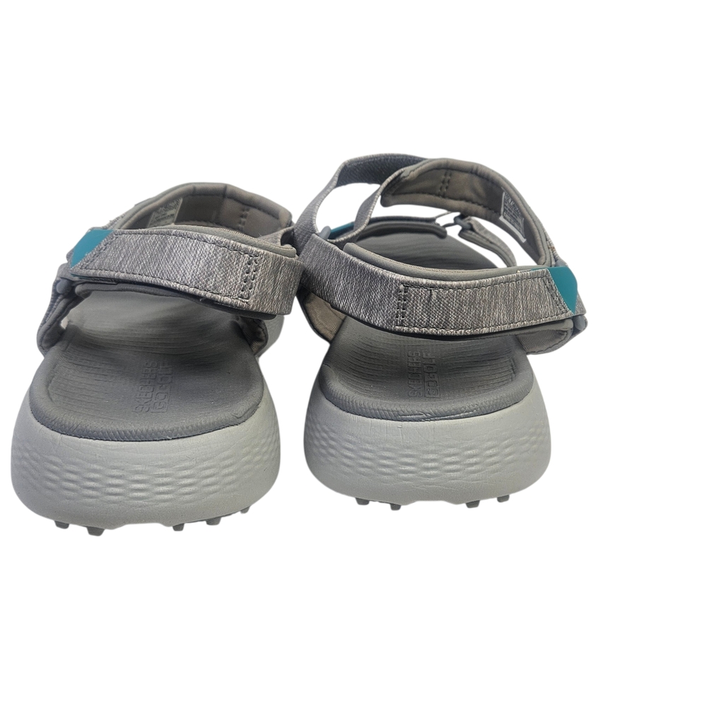 Skechers Gray Sandals with Teal Accents - Picture 3 of 8